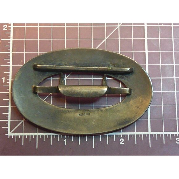 Antique Signed David Andersen Sterling Silver Blue Enamel Belt Buckle Early Mark - Picture 3 of 6